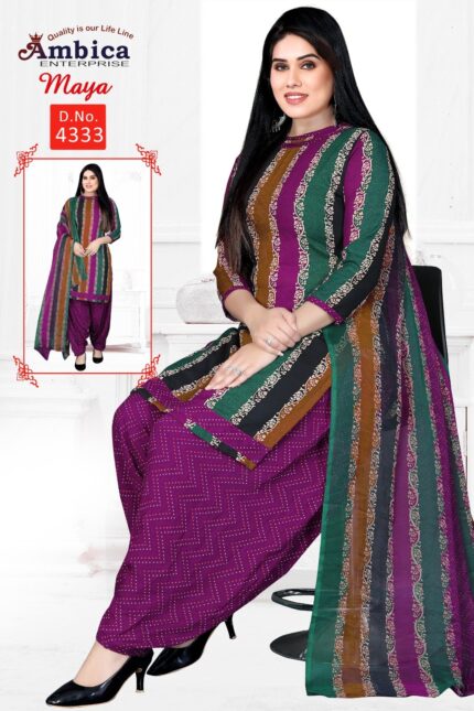Ambica Maya 4333
Butter Crepe Dress Materials