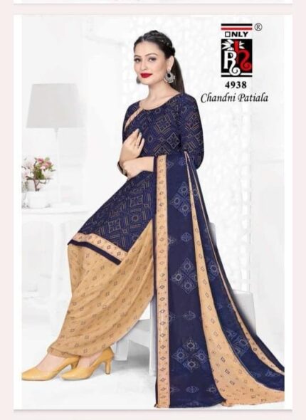 chandni patiala butter crepe dress material 4938