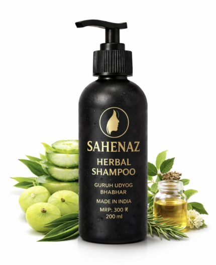 Sahenaz Herbal Shampoo | Aloe Vera, Methi, Rosemary & Vitamin E Oil | Neem & Hibiscus Enriched | Reduces Hair Fall & Promotes Hair Growth | 100% Natural Hair Care | 200ml