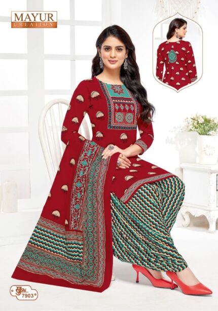 ✨ Mayur Khushi Cotton Dress Vol 79 Design 7903 | Premium Full Size Cotton Dress Material