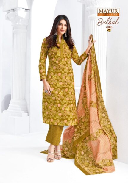 ✨Mayur Creation Bulbul 4006 Pure Cotton Printed Dress Material for Women✨