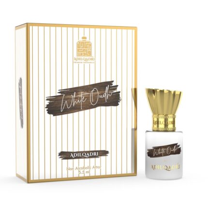 Adil Qadri White Oud Luxury Attar Perfume 5.5ml | Non Alcoholic Long Lasting Roll-On Attar for Men & Women