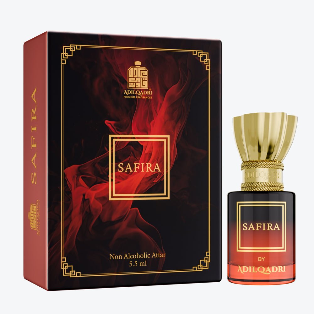 Adil Qadri SAFIRA Luxury Attar Perfume 5.5ml | Non Alcoholic Long Lasting Roll-On Attar for Men & Women