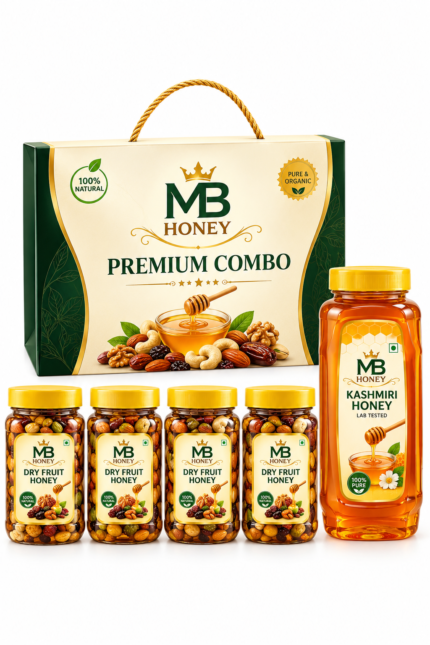 MB Honey Special Combo Offer | Dry Fruit Honey 250g × 4 + Kashmiri Honey FREE